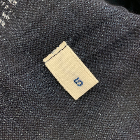 45rpm Size XL Navy Knitted Cotton Crew-Neck Pullover