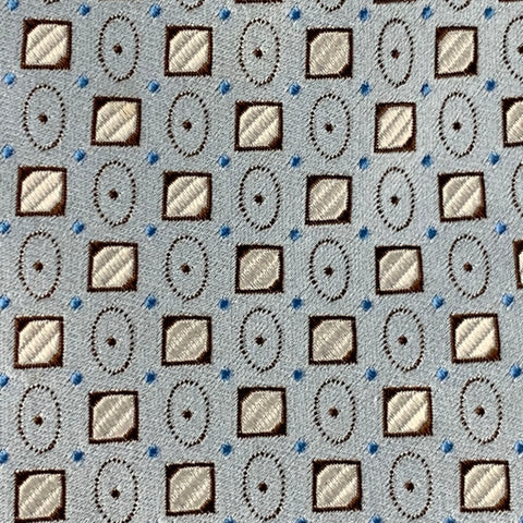 ERMENEGILDO ZEGNA Cravate en soie à pois bleu marron