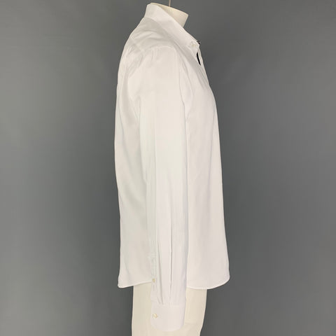 RALPH LAUREN Purple Label Size XL White Cotton Button Up Long Sleeve Shirt