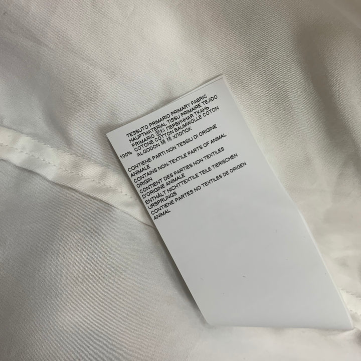 DSQUARED2 Talla XS Camisa de manga larga con botones de algodón blanco y negro