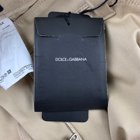 DOLCE & GABBANA Size 4 Khaki Cotton Wide Leg Dress Pants