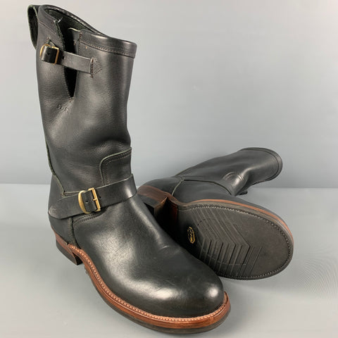 RRL by RALPH LAUREN Size 11 Black Leather Biker Boots