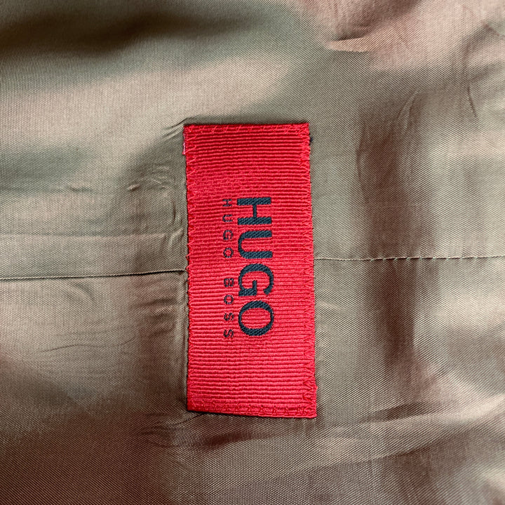 HUGO BOSS Size 44 Regular Tan Cotton Notch Lapel Suit