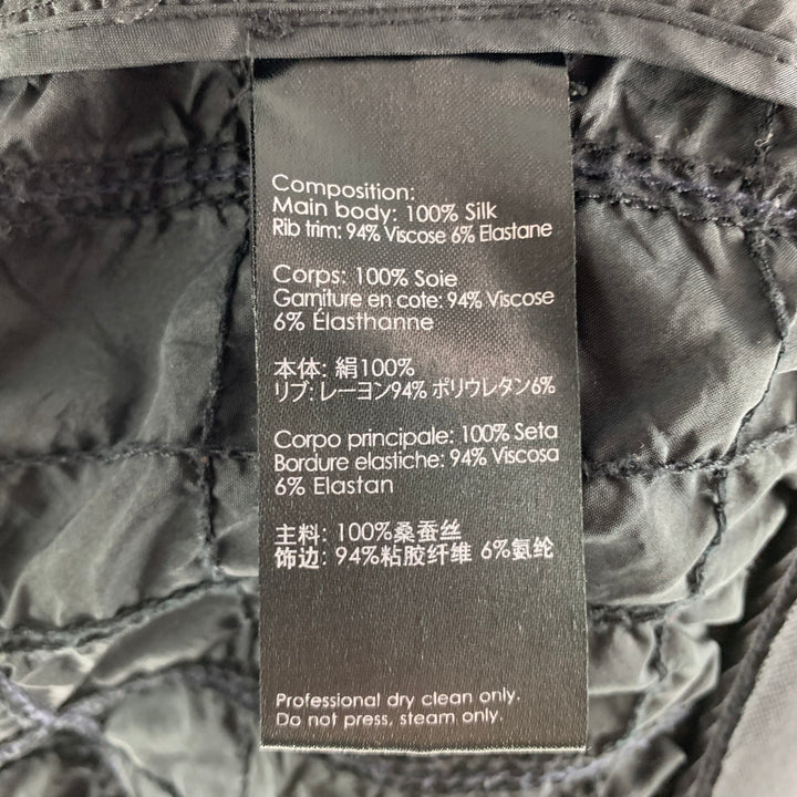3.1 PHILLIP LIM Chest Size M Black Quilted Silk Windbreaker Jacket