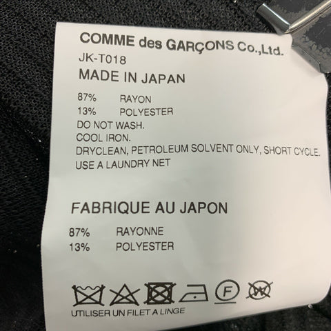JUNYA WATANABE Taille S Argent Noir Côtelé Rayonne Polyester Pull