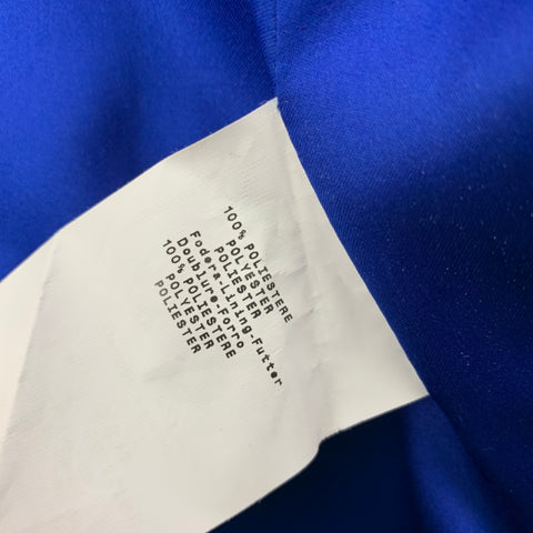 ARMANI COLLEZIONI Size 12 Black Blue Polyester Dots Jacket Blazer
