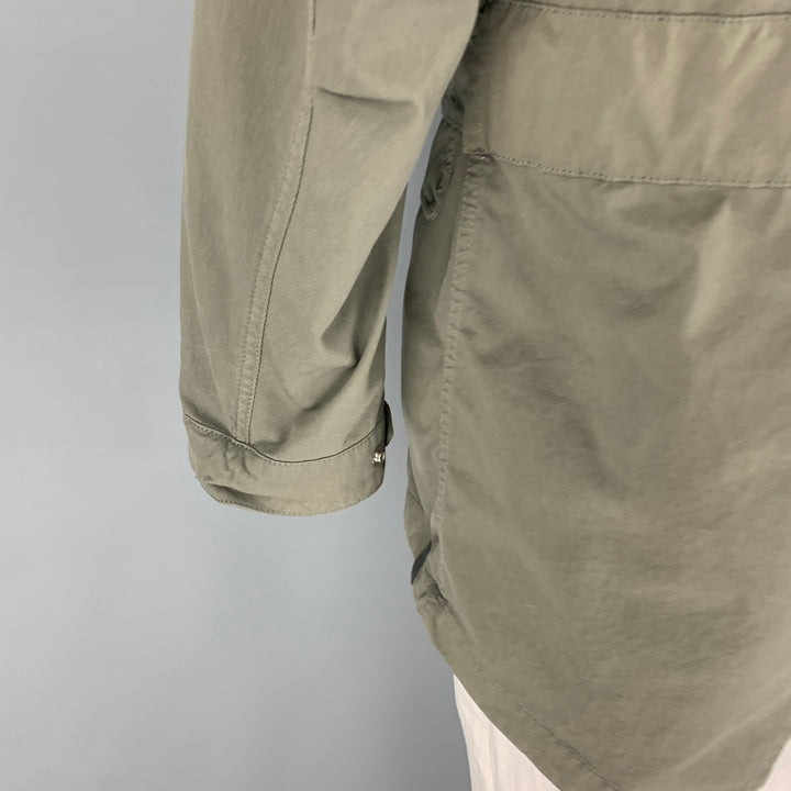 NEMEN by FINEST CLOTH Size L Green Olive Polyester Nylon Hooded Coat