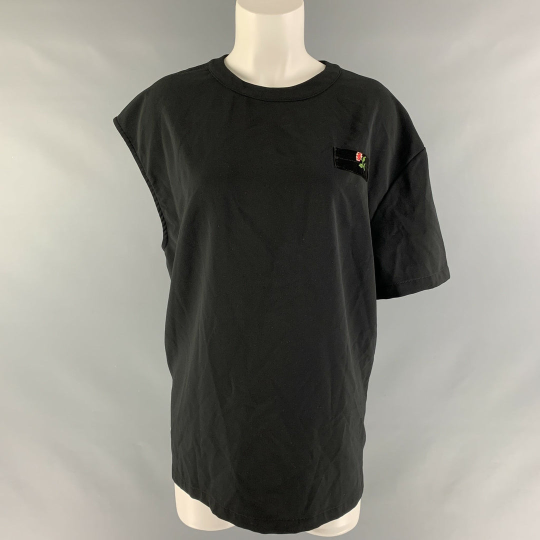 OPENING CEREMONY Size M Black Polyester & Viscose Solid Casual Top