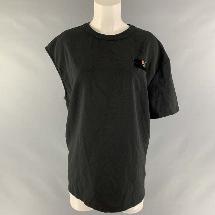 OPENING CEREMONY Size M Black Polyester & Viscose Solid Casual Top