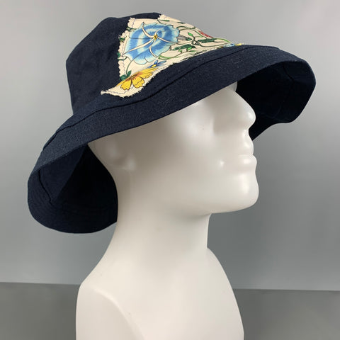 RESPOKE Size One Size Navy Multi-Color Aplique Canvas Hats