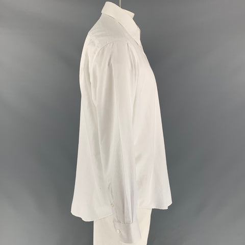 VERSACE COLLECTION Size L White Logo Cotton / Polyester Long Sleeve Shirt