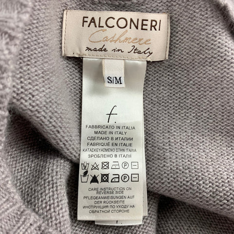FALCONERI Talla S/M Suéter raglán extragrande de cachemira color topo