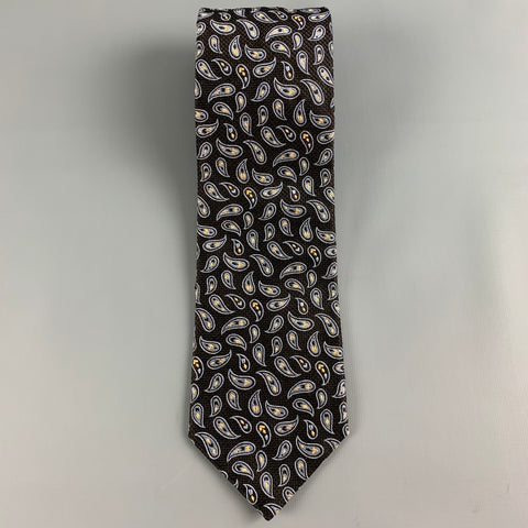 MICKY Black Blue Paisley Silk Tie