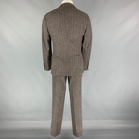 BRUNELLO CUCINELLI Size 38 Brown Wool Blend Notch Lapel Suit
