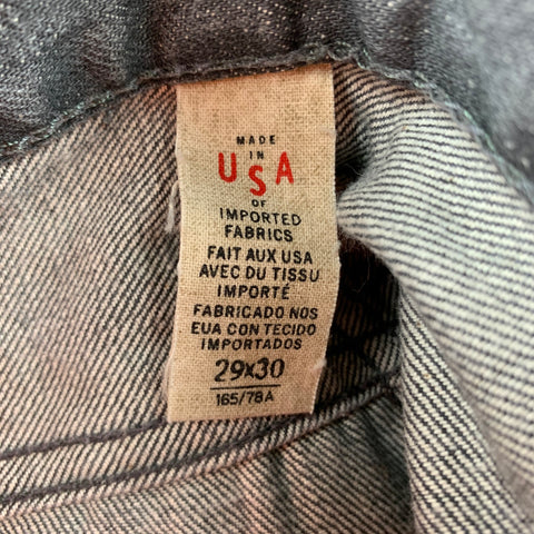 RRL by RALPH LAUREN Size 29 Grey Wash Selvedge Denim Button Fly Jeans