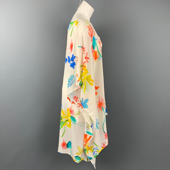 PAUL SMITH Size One Size Multi-Color Silk Kaftan Dress