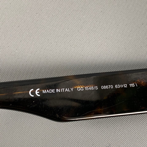 Lunettes de soleil et lunettes en acétate à logo marron GUCCI