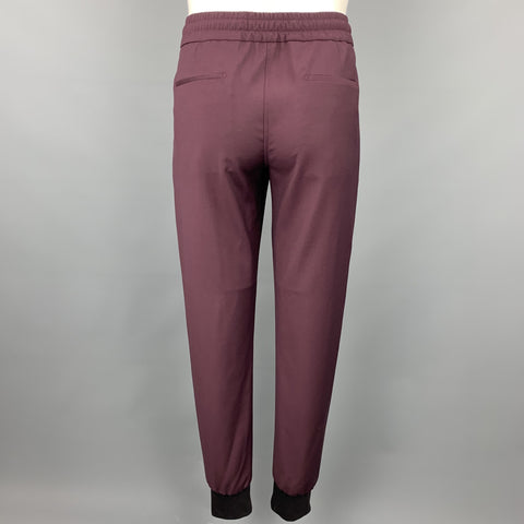 PS by PAUL SMITH Size 32 Plum Wool Elastic Waistband Casual Pants