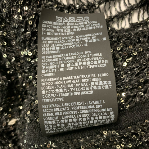 SAINT LAURENT Taille XS Débardeur tricoté en mélange de polyester Noir Haut décontracté