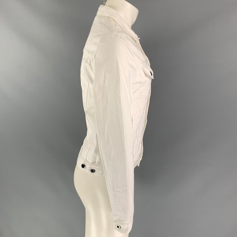 BURBERRY PRORSUM Printemps 2015 Taille 36 Veste en jean en coton blanc