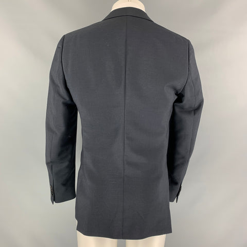 VALENTINO Size 38 Navy Mohair / Wool Notch Lapel Sport Coat