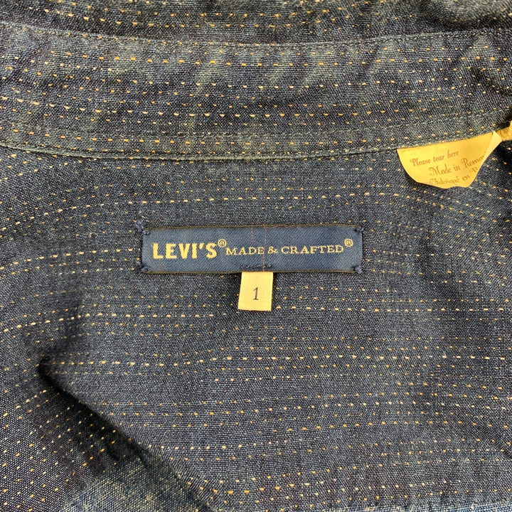 LEVI'S MADE & CRAFTED Size S Indigo Mixed Fabrics Cotton Oversized Long Sleeve Shirt