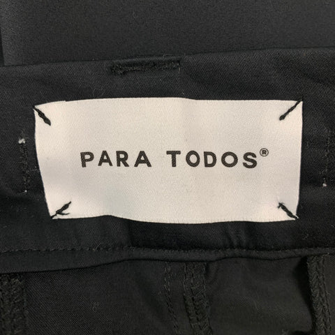 PARA TODOS Size S Black Pleated Wide Leg Shorts