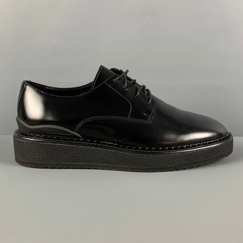 JOHN ELLIOTT Size 10 Black Leather Creeper Lace Up Shoes