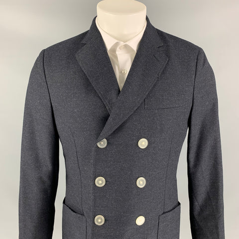 BAND OF OUTSIDERS Size 40 Charcoal Wool Double Breasted Sport Coat