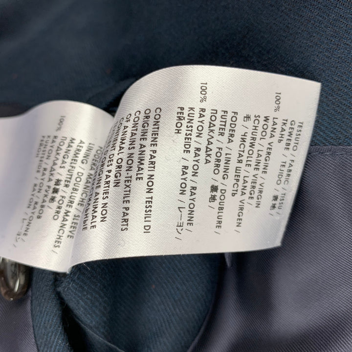 ALEXANDER MCQUEEN Size 44 Navy Wool Shawl Collar Hybrid Sport Coat