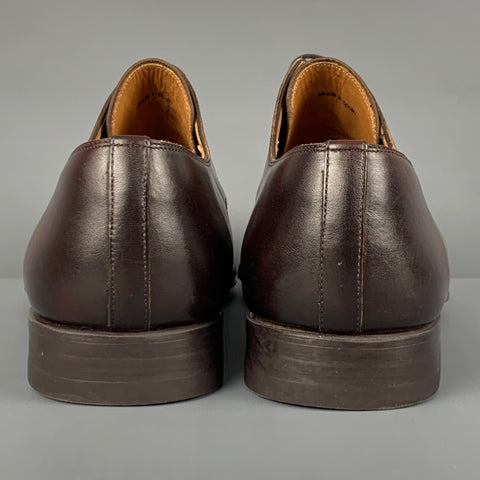 MAGNANNI Size 10 Brown Antique Leather Lace Up Shoes