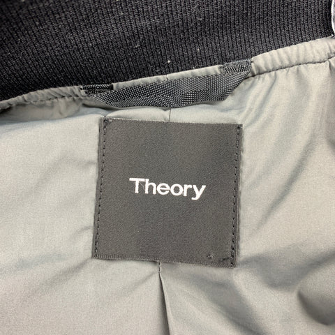 THEORY Brant Williston Size M Black Polyester / Nylon Bomber Jacket