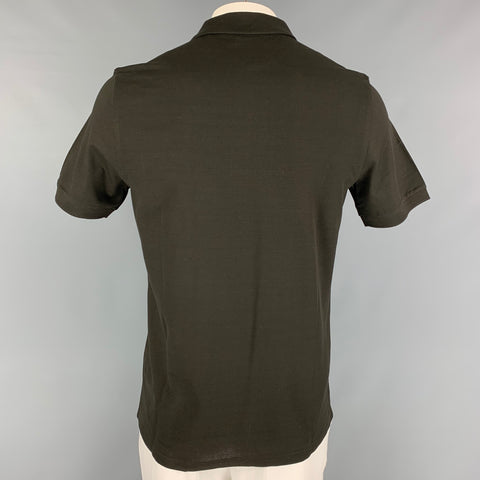 LOUIS VUITTON Size L Olive Cotton Buttoned Polo