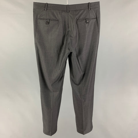 BAND OF OUTSIDERS Size L Grey Wool Flat Front Dress Pants
