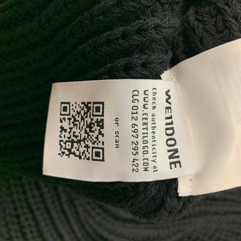 WE 11 DONE Size L Black Cotton Chunky Knit Vest