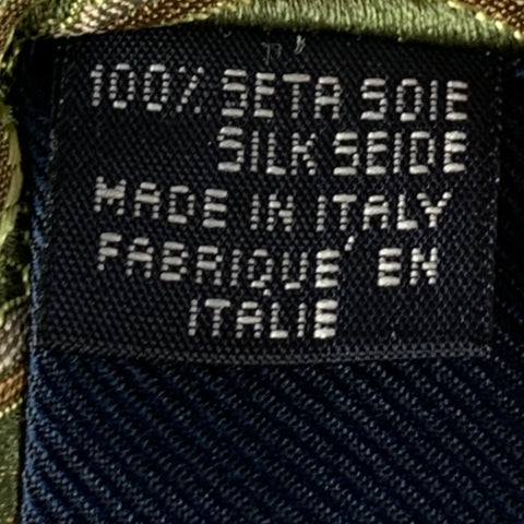 CANALI Green Taupe Paisley Silk Tie