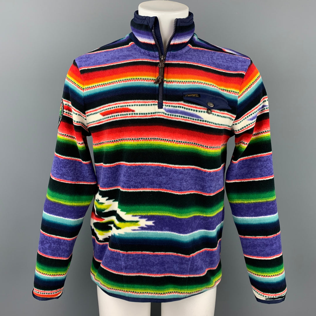 RALPH LAUREN Sportsman Respect Size S Multi-Color Serape Polyester Half Zip Pullover Sweater