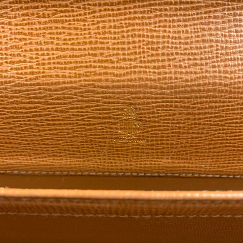 Vintage MARK CROSS Tan Leather Brass Briefcase Bag