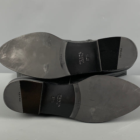 PRADA Talla 7.5 Botas planas negras