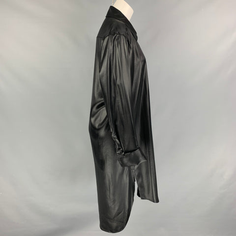 ALEXANDER WANG Taille M Robe chemise unie en mélange de triacétate noir