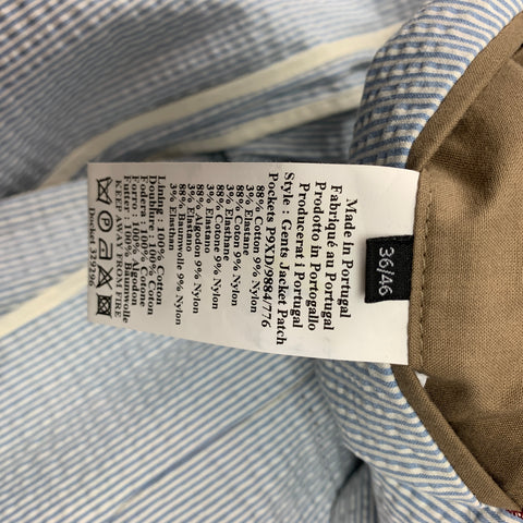 PS by PAUL SMITH Size 36 Light Blue & White Seersucker Sport Coat