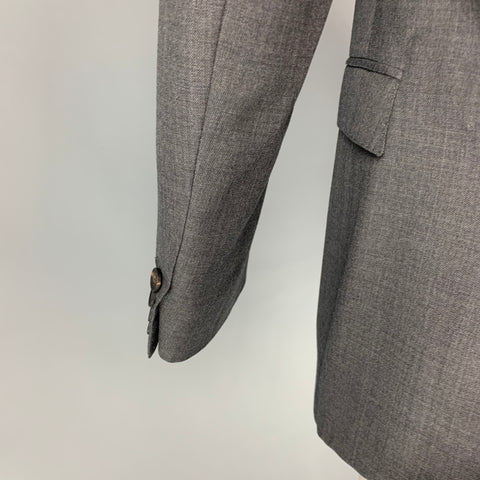 BURBERRY PRORSUM Size 36 Slate Grey Wool Peak Lapel Sport Coat