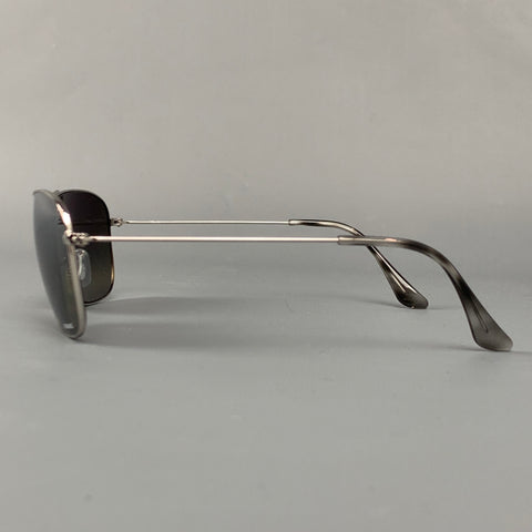 RAY-BAN Silver Metal Chromance Aviator Sunglasses