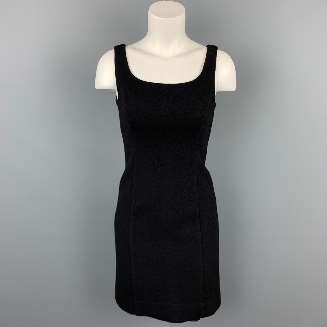 ARMANI COLLEZIONI Size 2 Black Crepe Shift Dress Sui Generis Designer Consignment ARMANI COLLEZIONI Size 2 Black Crepe Shift Dress Sui Generis Designer Consignment