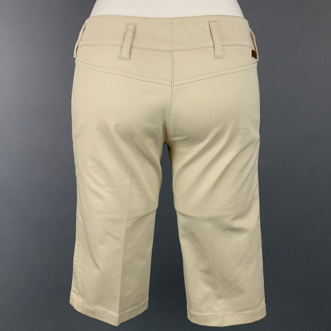 PRADA Bermuda en coton mélangé beige taille 2