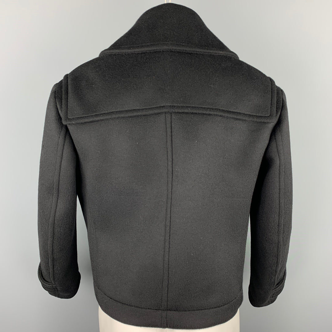 BURBERRY PRORSUM Size 38 Black Cashmere Blend Cropped Jacket