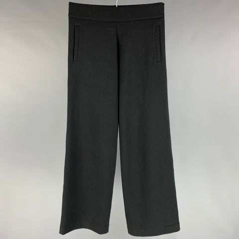 THE ROW Pantalón deportivo Cablante de pernera ancha de cachemir negro Talla XS