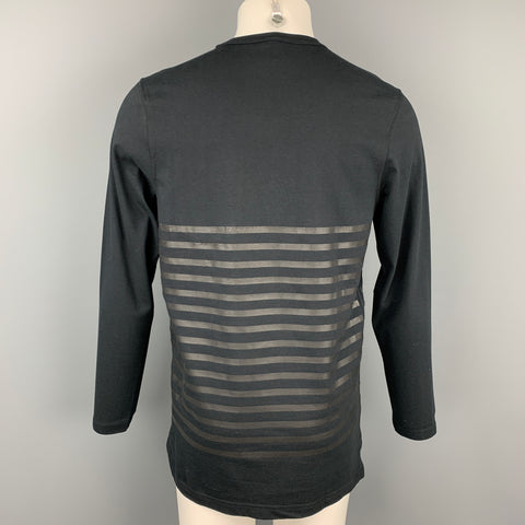 NICK WOOSTER x PAUL & SHARK Size M Black Stripe Cotton Crew-Neck Pullover