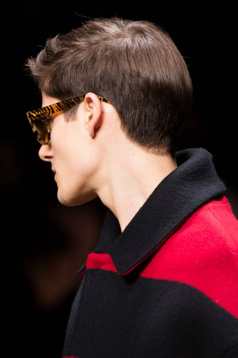 BURBERRY PRORSUM Spring 2014 Size L Red Black Stripe Wool / Cashmere Jacket