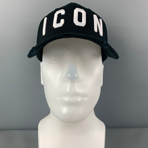 DSQUARED2 Black Embroidered Icon Canvas Hat